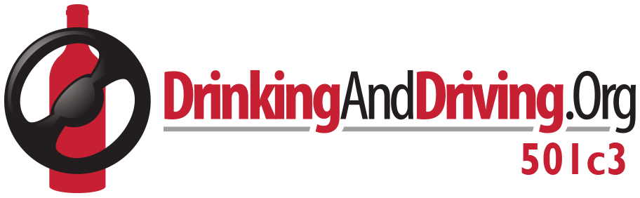 steering wheel and bottle logo for DrinkingAndDriving.Org